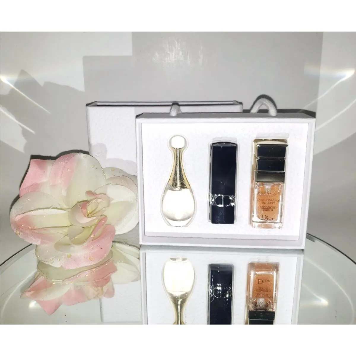 Christian Dior 3pc Gift Set J’adore Parfum Rouge 999 Lipstick Prestige Serum