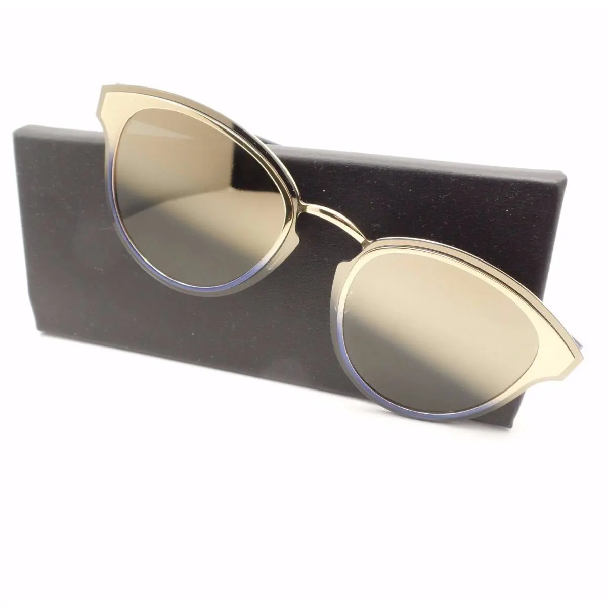 Christian  Nightfall LKSX5 Gold Blue Mirror Sunglasses by Dior