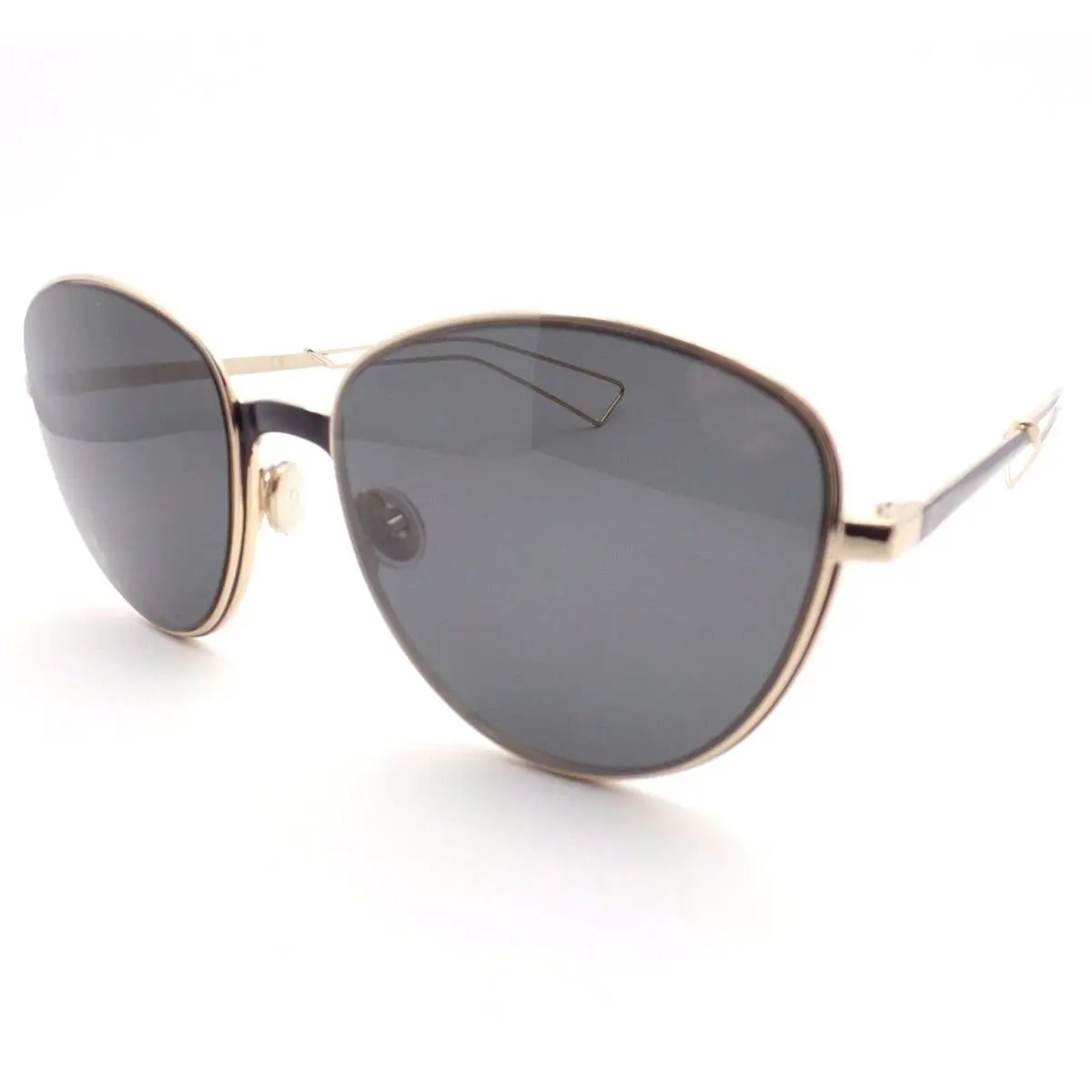 Christian  Ultra RCWY1 Matte Black Gold Grey Sunglasses by Dior