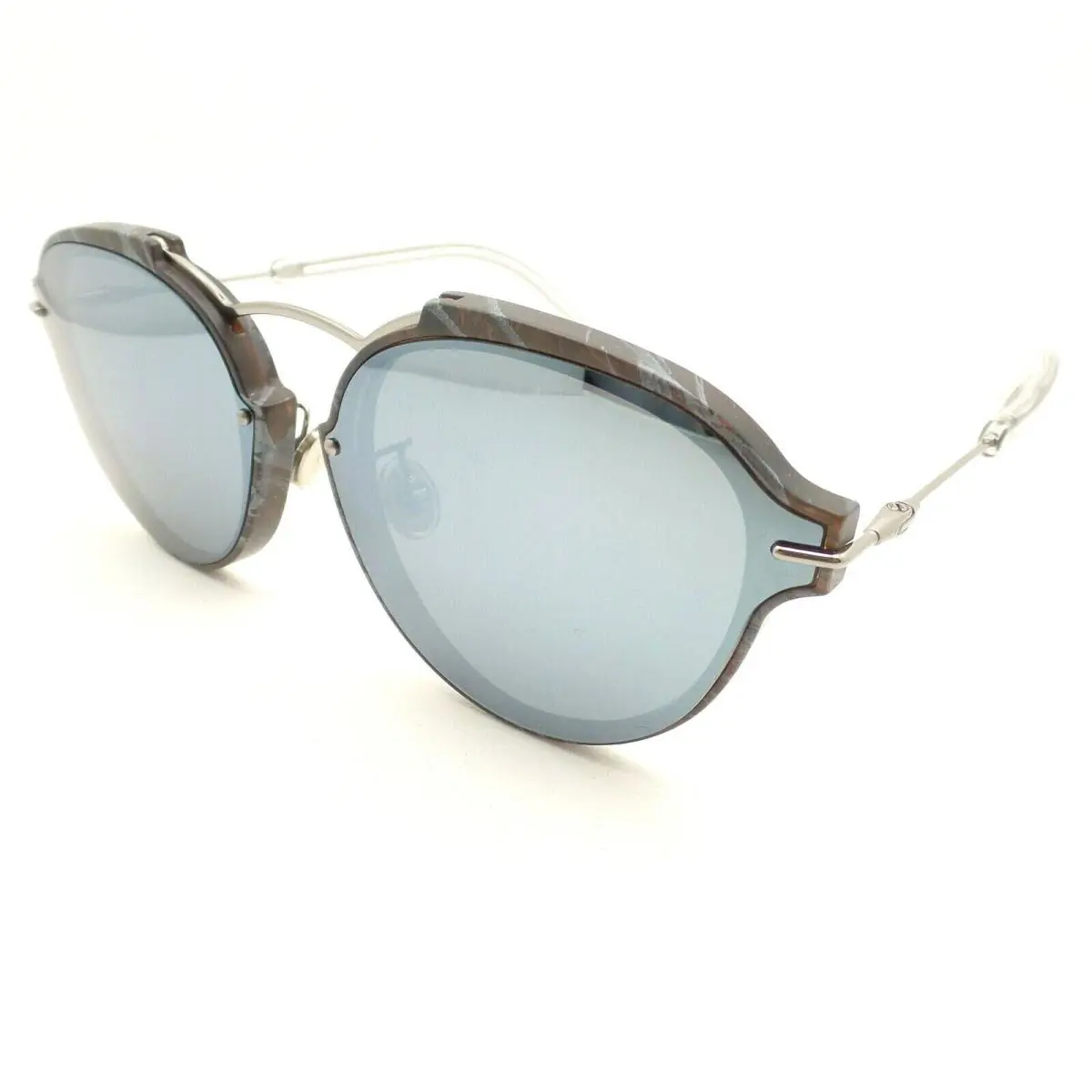 Christian  Eclat Grey Marble Blue Mirror Gno T7b Sunglasses by Dior