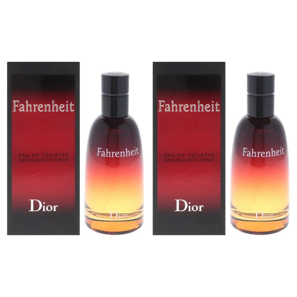 Fahrenheit by Christian Dior For Men - 1.7 oz Edt Spray - Pack of 2