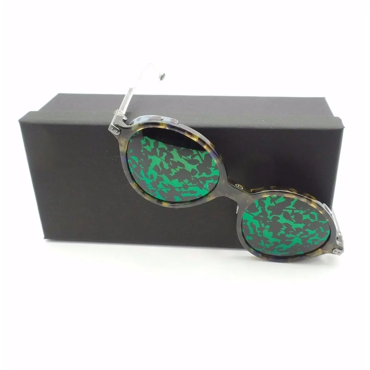 Christian  Umbrage 0X8TW Havana Blue Green Leaf Mirror Sunglasses by Dior