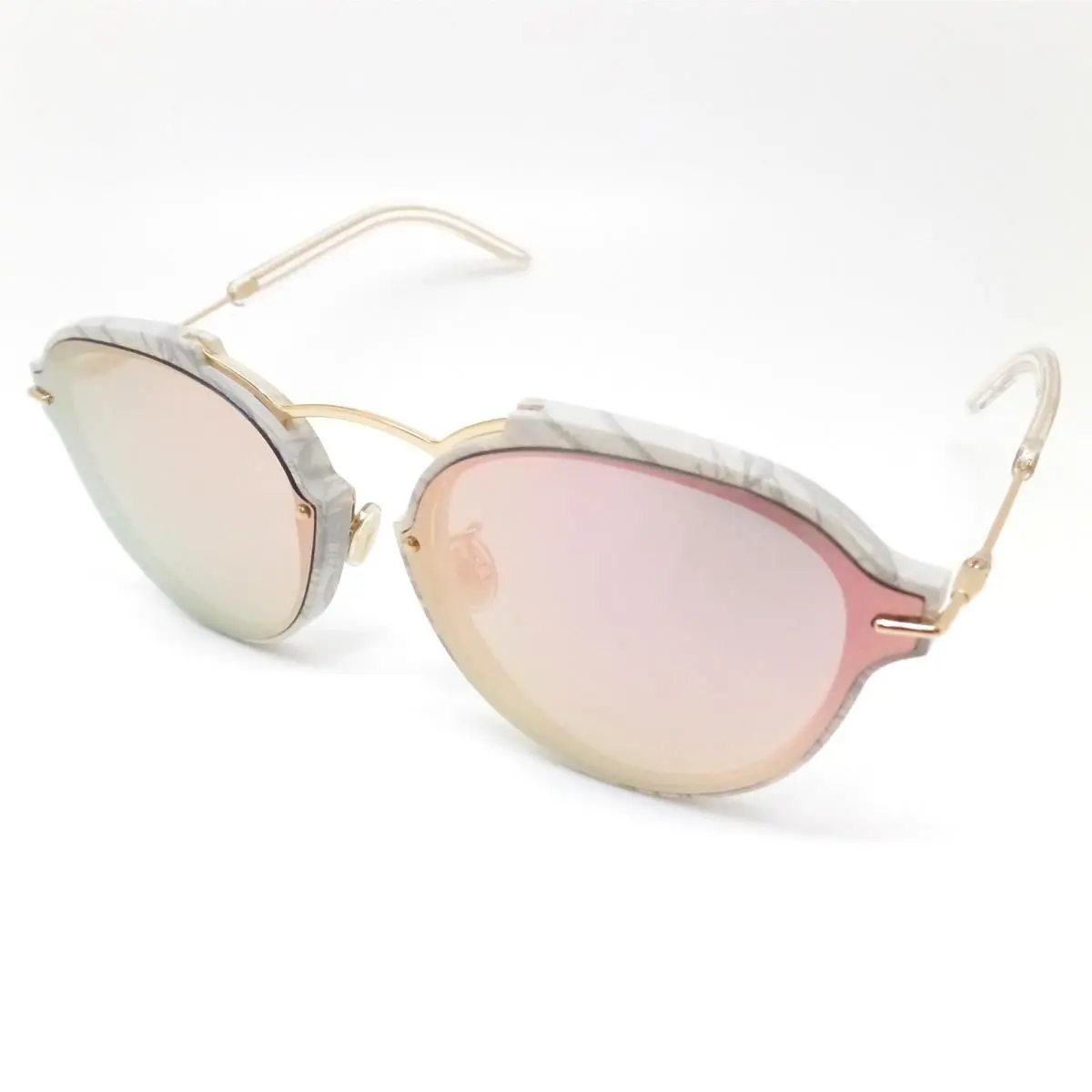 Christian Dior Eclat Grey Marble Rose Mirror Gbzfr Sunglasses