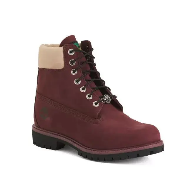 Timberland Premium Boots - Waterproof Nubuck 6 For Men Size 12 - Burgundy