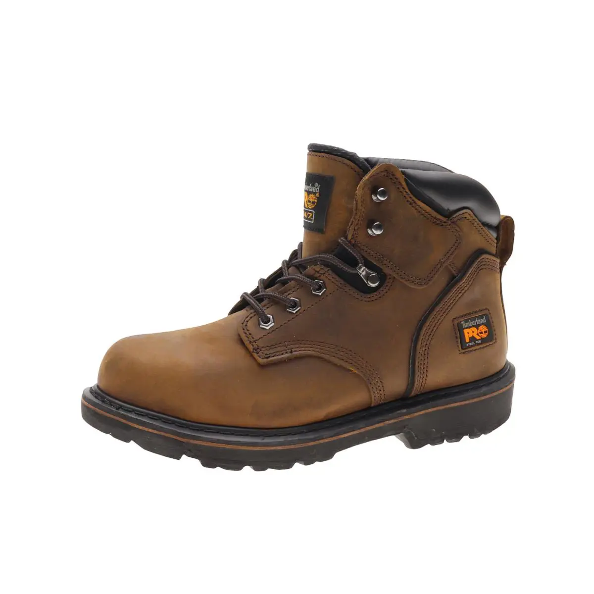 Timberland Pro Z121112 Men`s Brown Leather 6 Steel-toe Work Boot Size 10 M - Brown