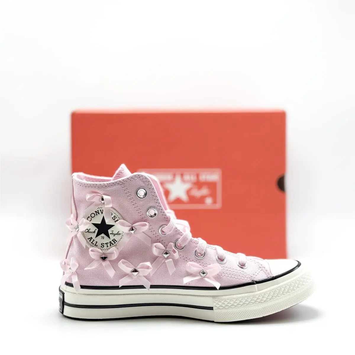 Unisex Converse Chuck 70 HI Bow Studded Pink Frosting A14444C