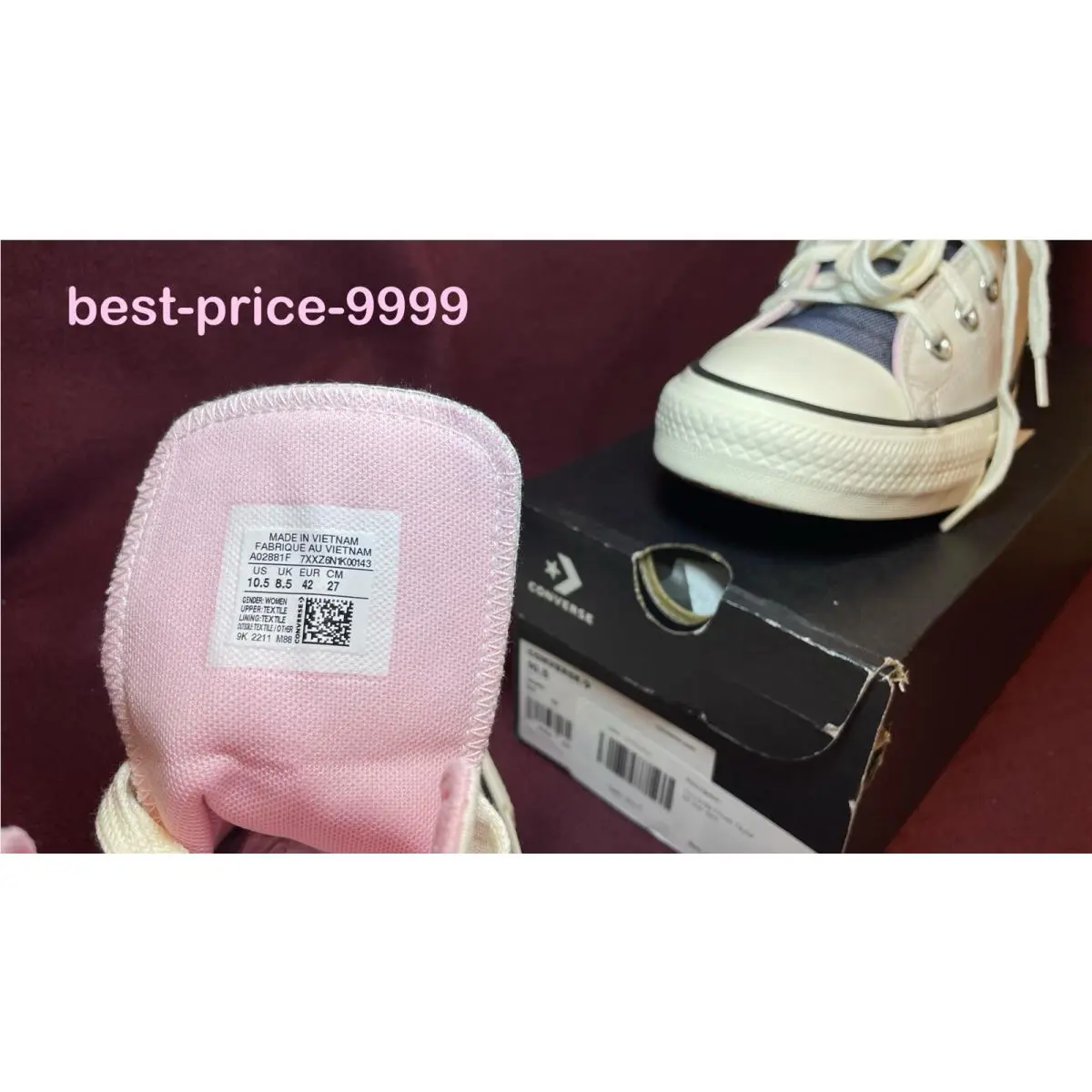 Converse shoes - Converse Chuck Taylor All Star High Top - A02881F - White - Pink - Blue 19