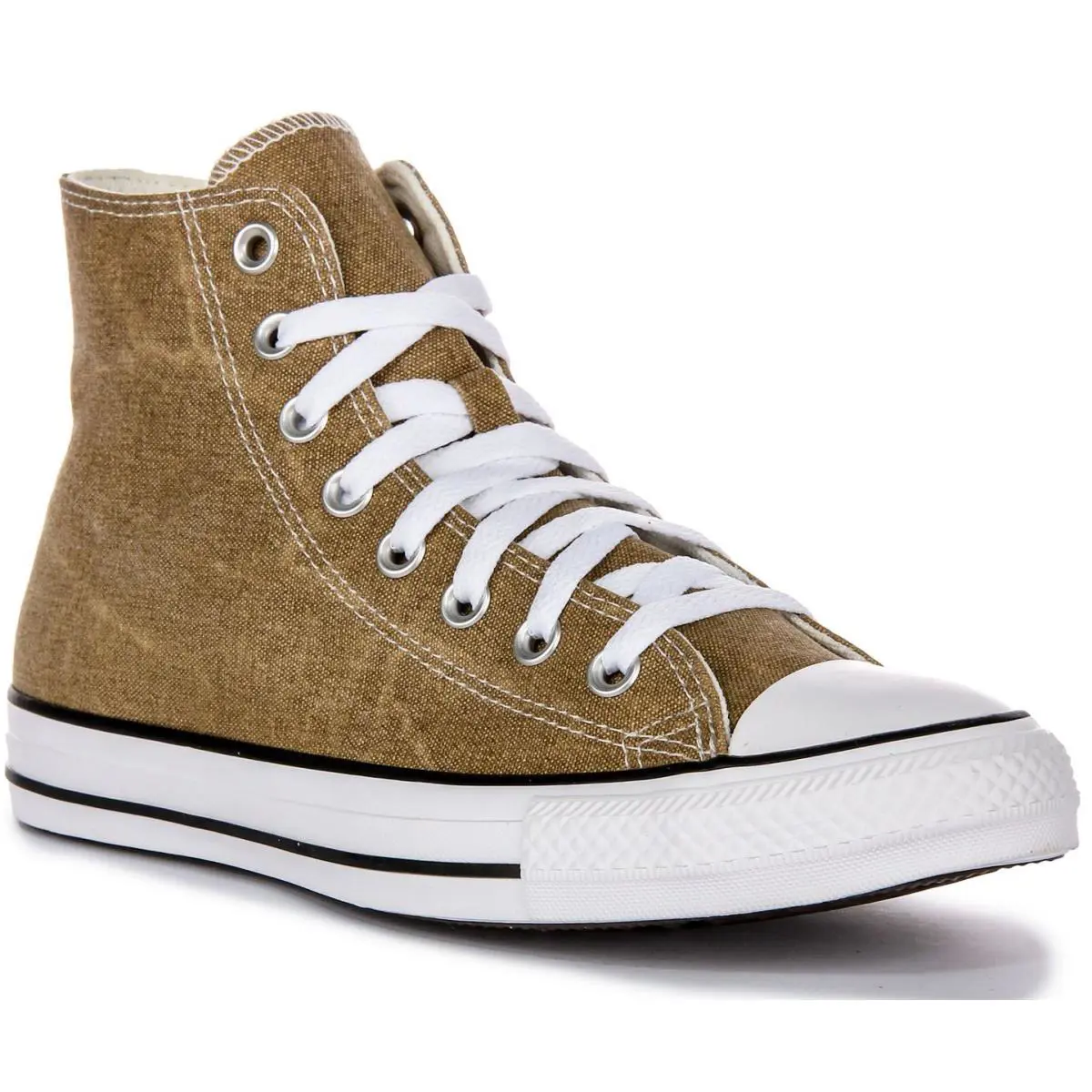 Converse A07456C Chuck Taylor All Star Washed Mens Trainer Lightbrown 4 - 9 - LIGHTBROWN