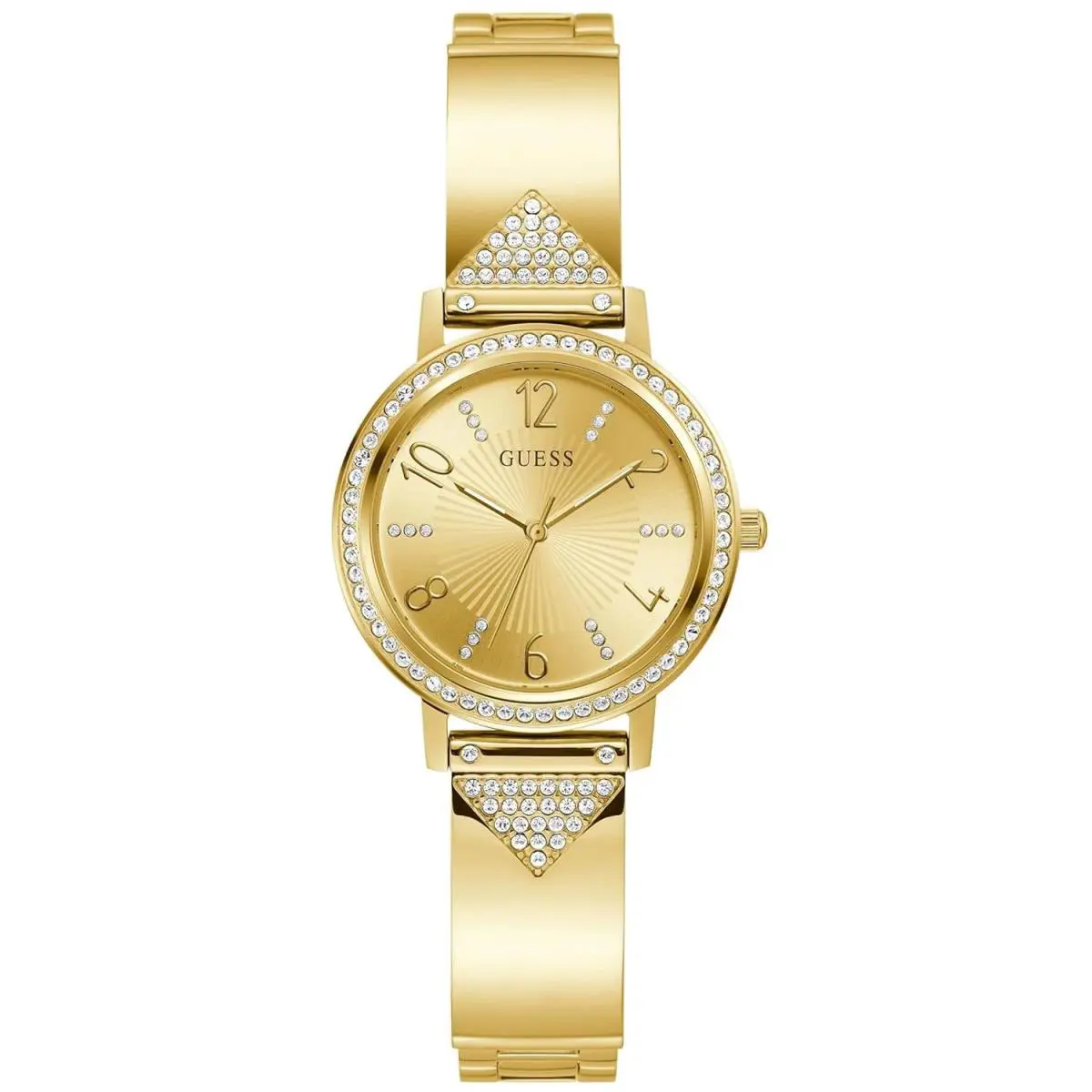 Guess Women`s Tri Luxe Gold Dial Watch - GW0474L2