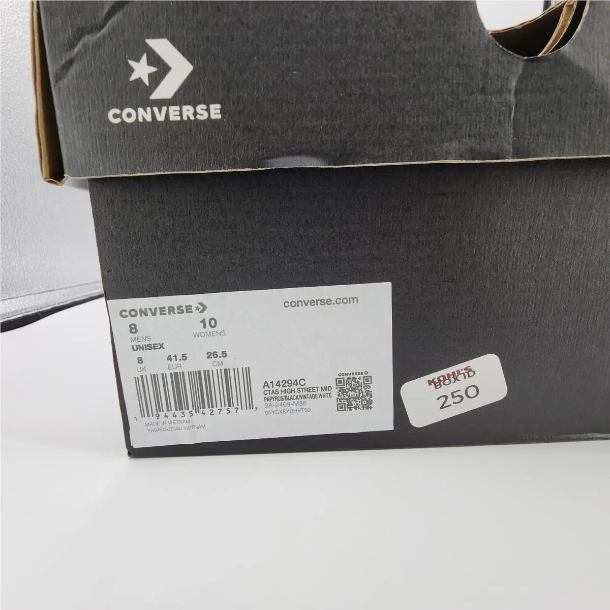 Converse shoes - Converse CTAS Hi - CTAS - A16470C - Grey/Black/White (UPC: 194435603674) 10