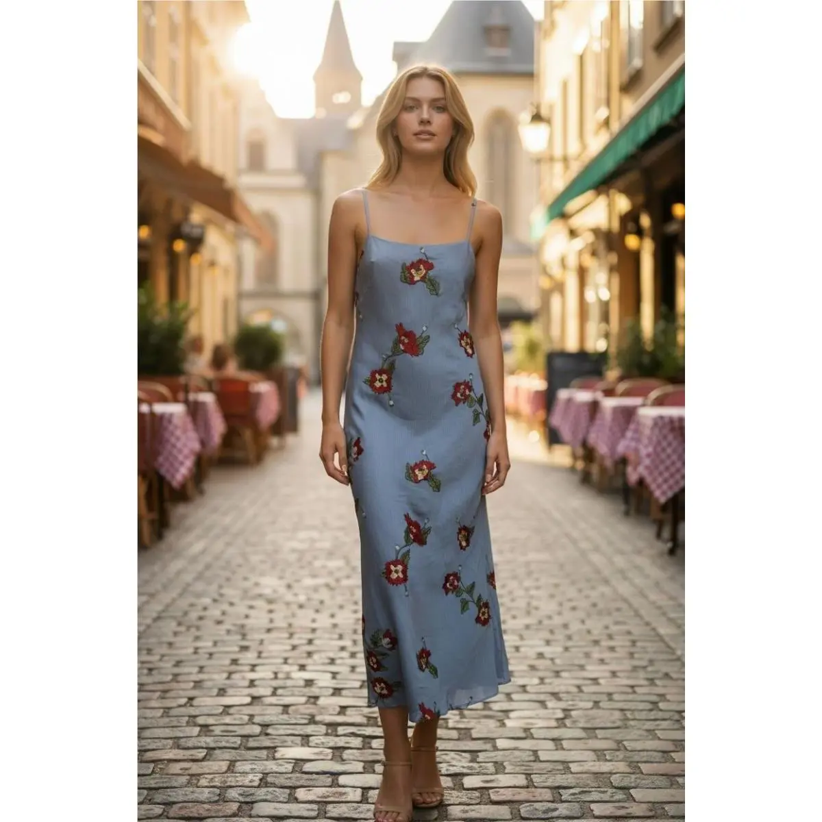 Rag Bone Women`s Blue Floral Jolene Slip Dress 00