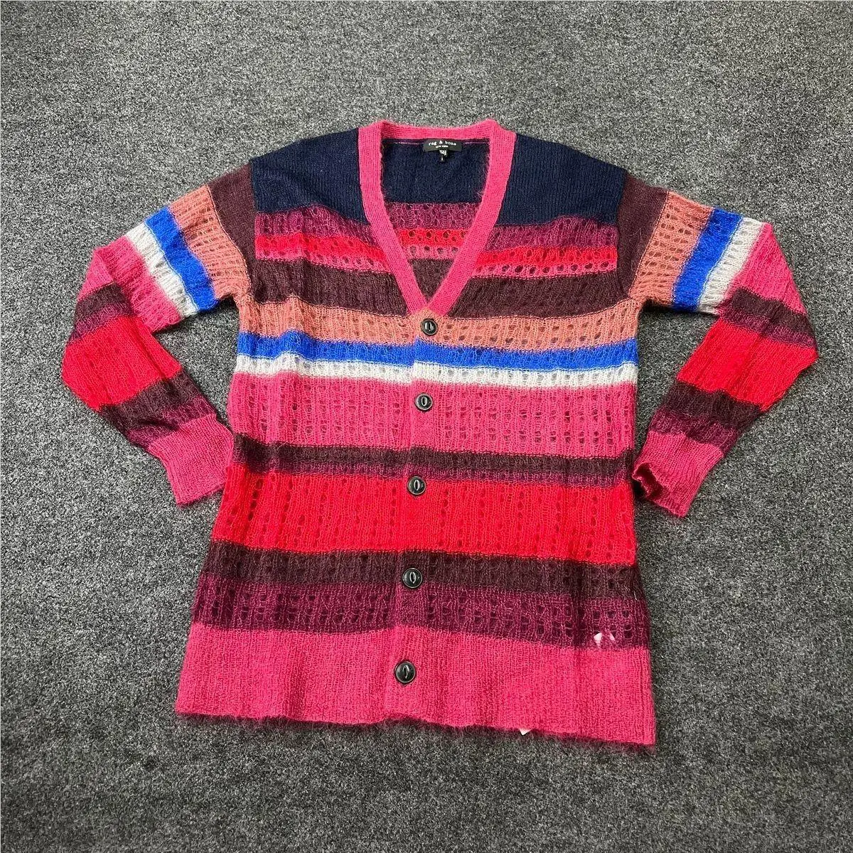 Rag Bone Mohair Striped Sweater Women`s Size 2XS Multi