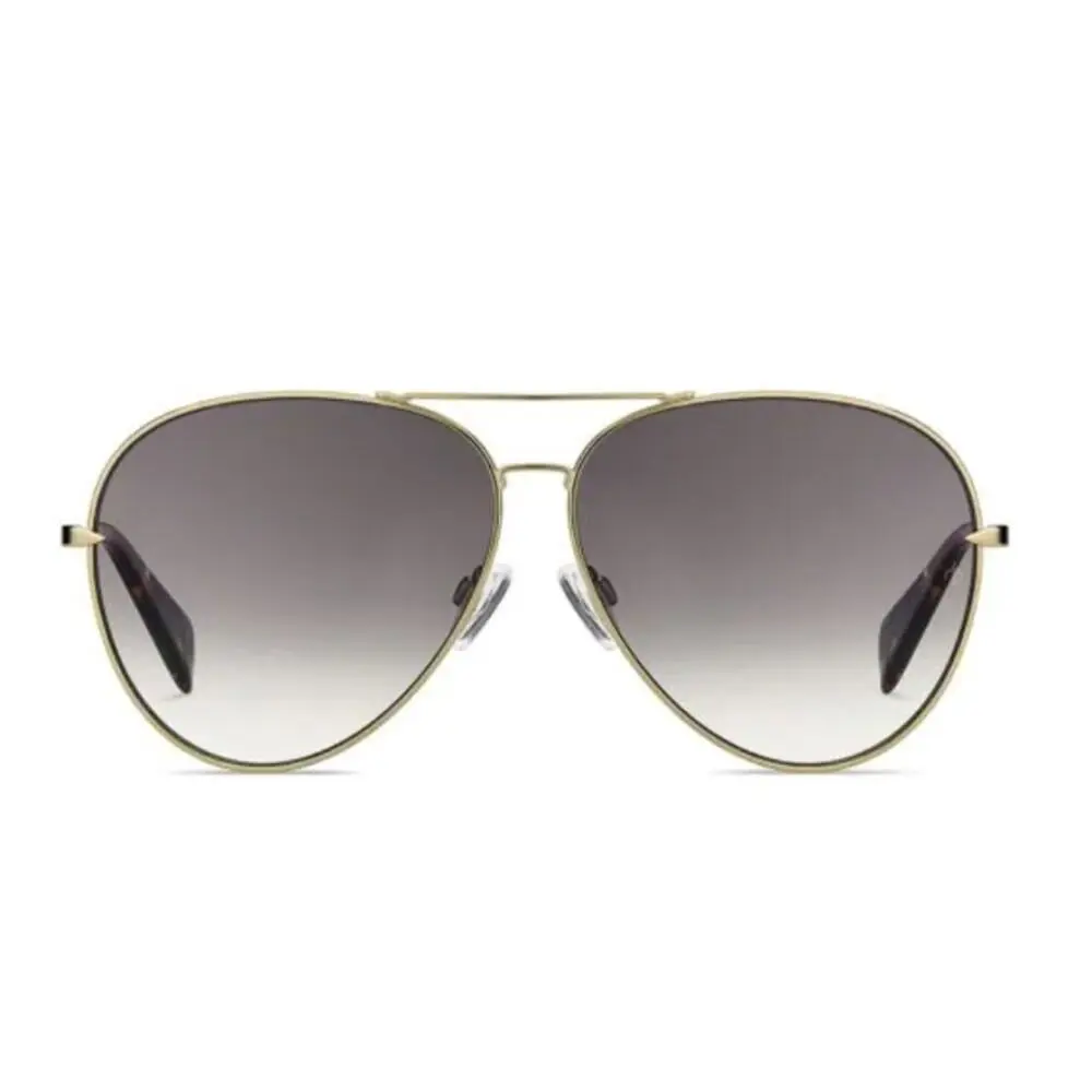Women`s Rag Bone Gold Gray Gradient 63MM Metal Aviator Sunglasses