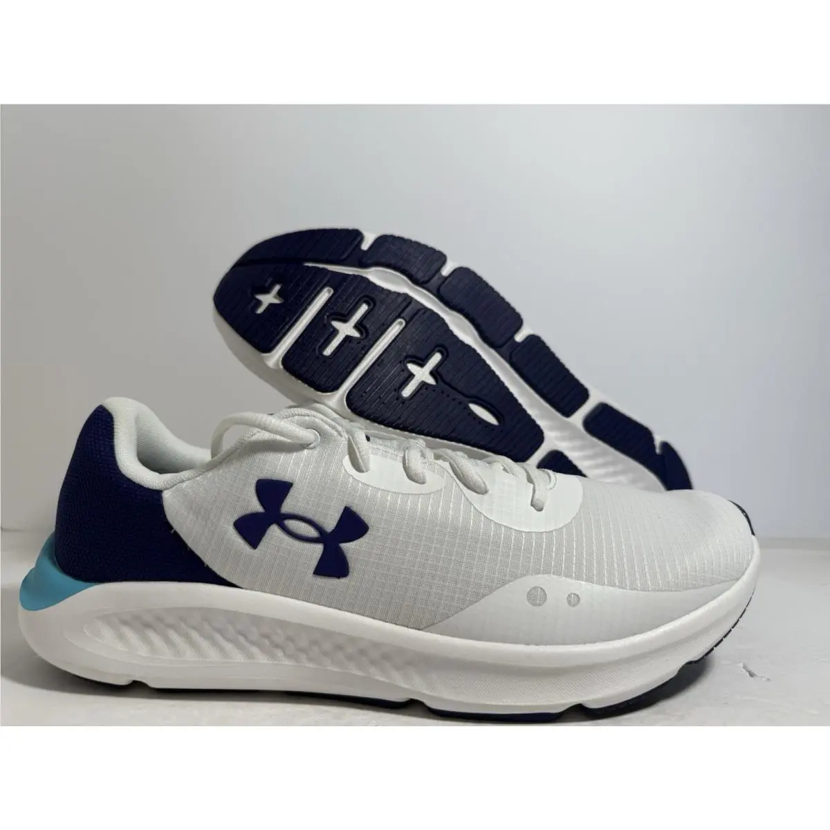 Under Armour shoes - Under Armour Charged Pursuit 3 Tech - 3025424-103 - White / Blue 4