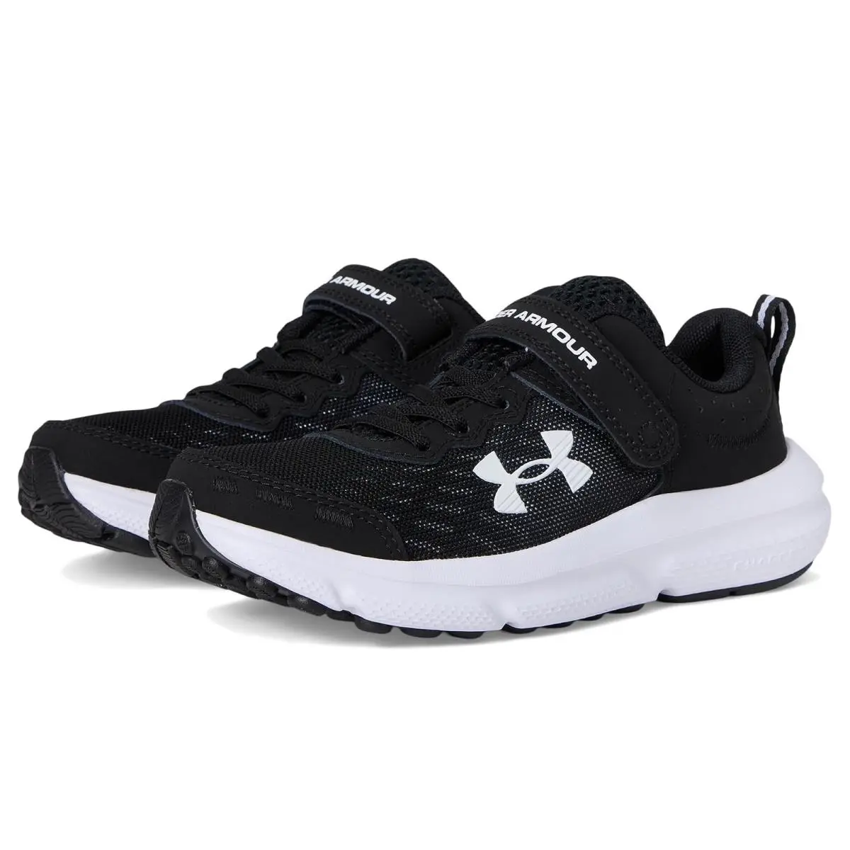 Boy`s Shoes  Kids Assert 10 Alternate Closure Little Kid Black/White/White by Under Armour