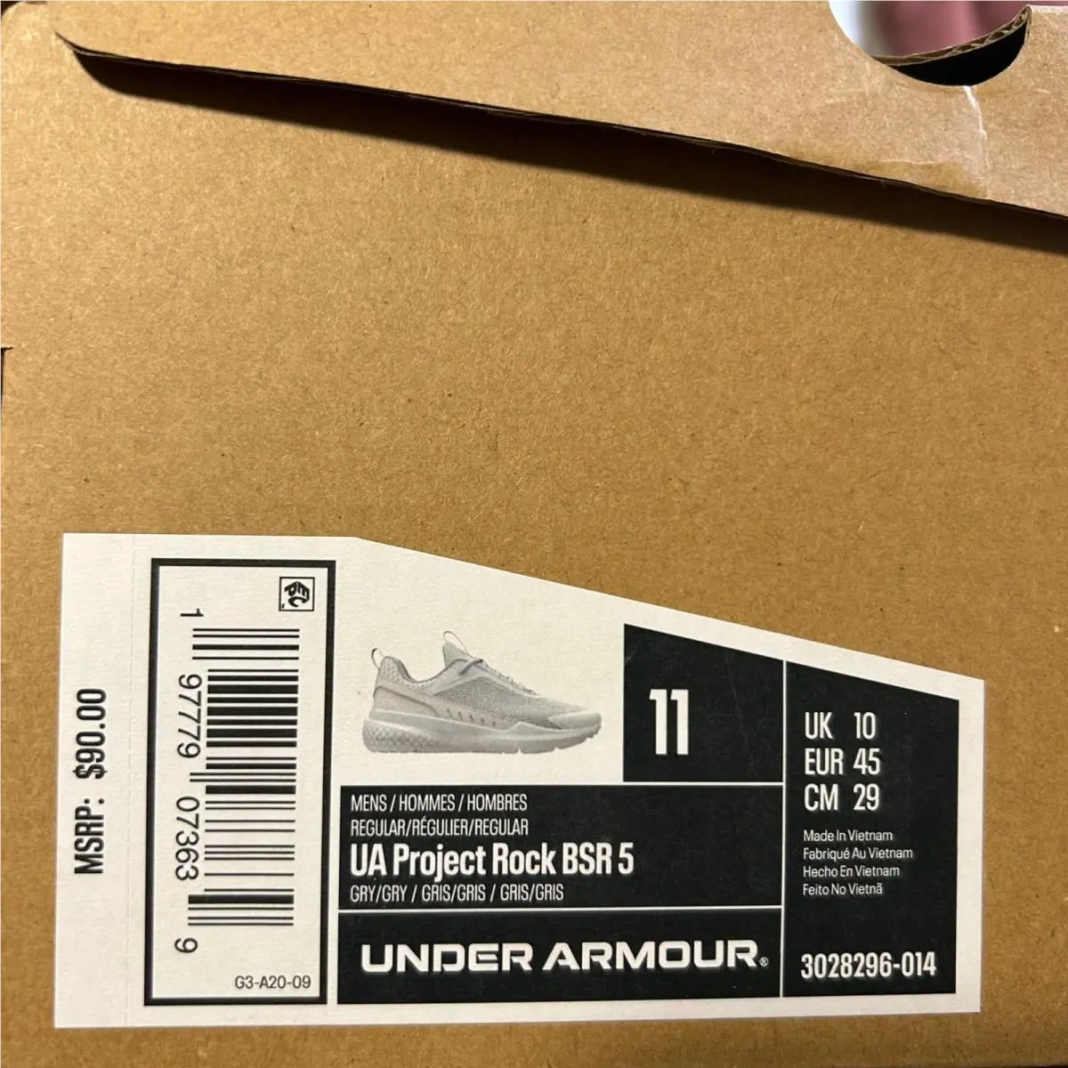 Under Armour shoes - Under Armour Project Rock BSR 5 - Gray 7
