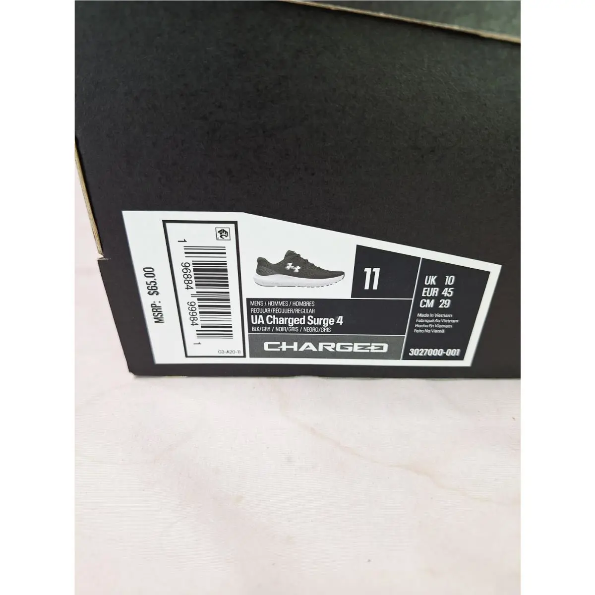 Under Armour shoes - Under Armour Surge - Surge - Black (UPC: 0637586958427) 1