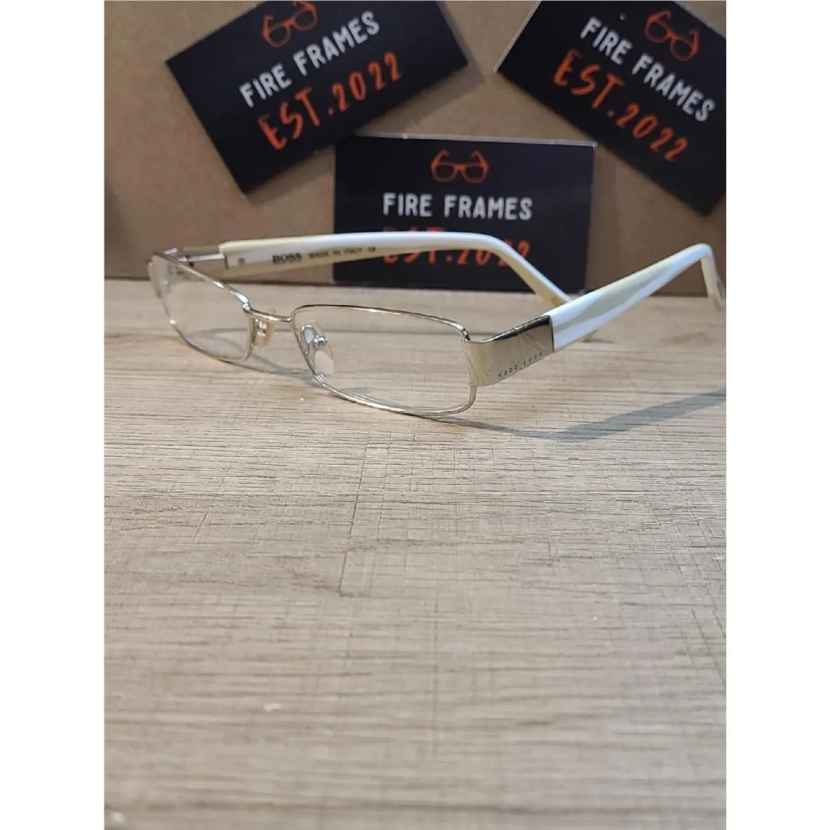 Hugo Boss 0182-U Ovwr Brown/white Eyeglasses Frames 51-17-130 Rare Italy