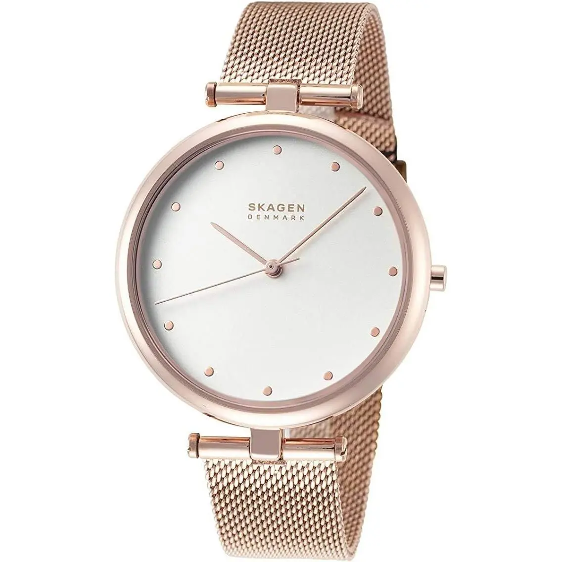 Skagen Tanja Three-hand SKW2827 White Dial Rose Gold Alloy Strap Womens Watch