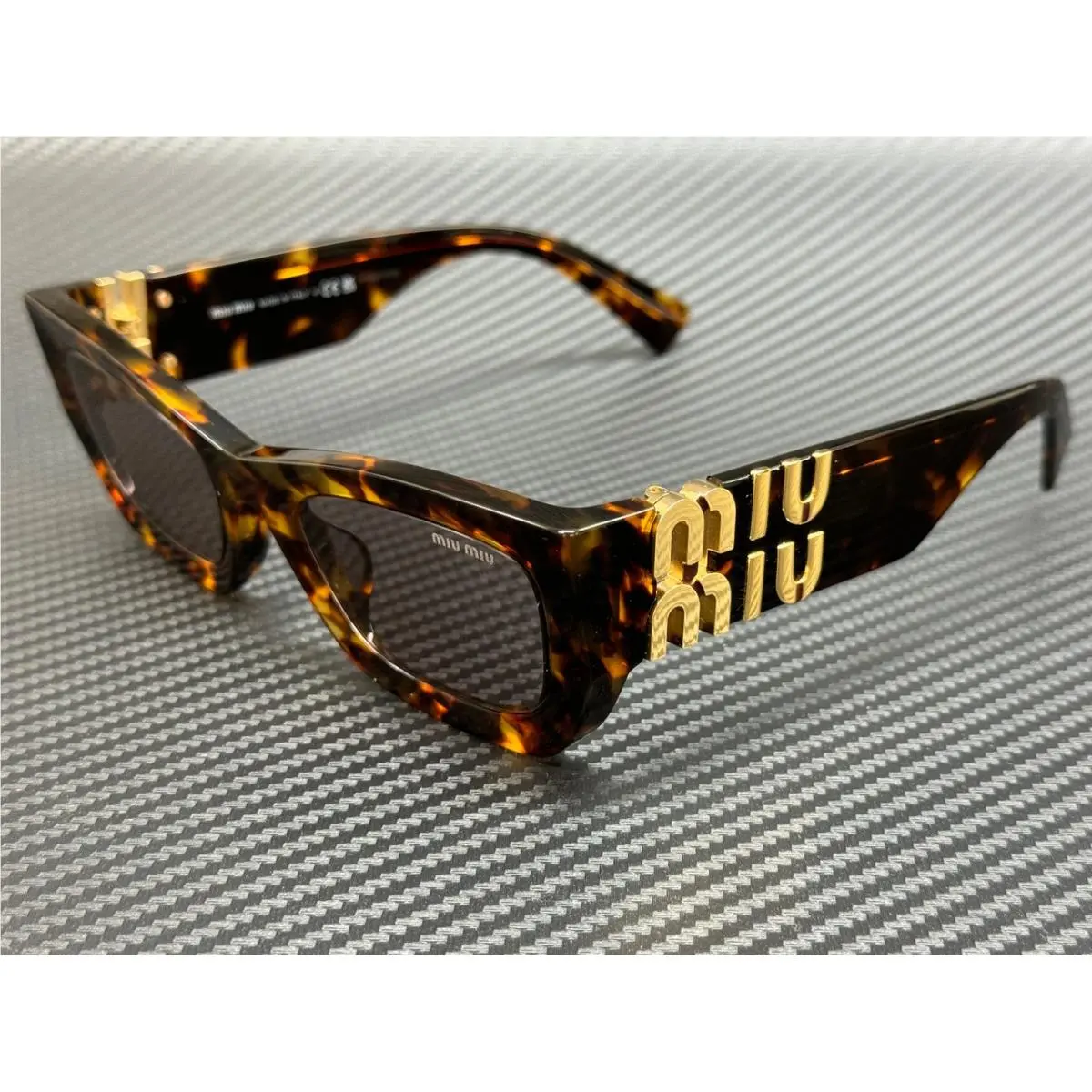 MU 09WS 14L20I Honey Havana Purple Women`s 53 mm Sunglasses by Miu Miu