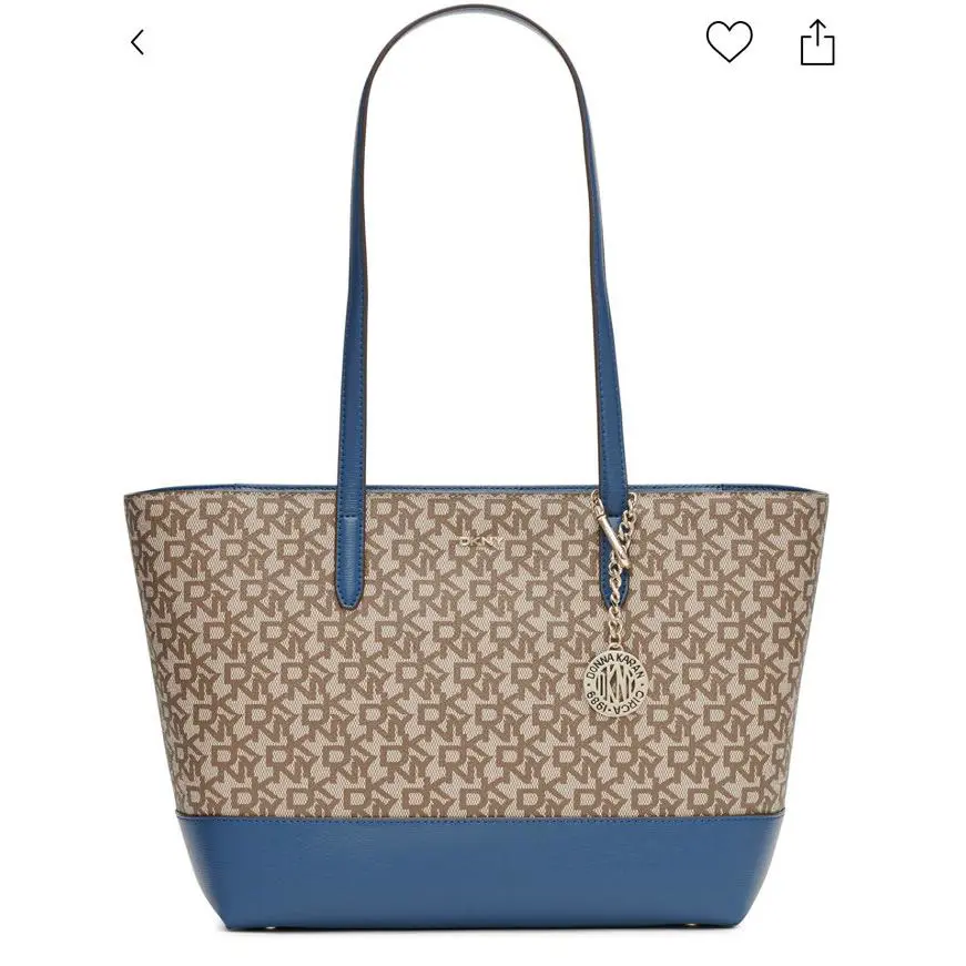 Dkny Bryant Medium Tote In Hemp/coastal Blue Large Bag