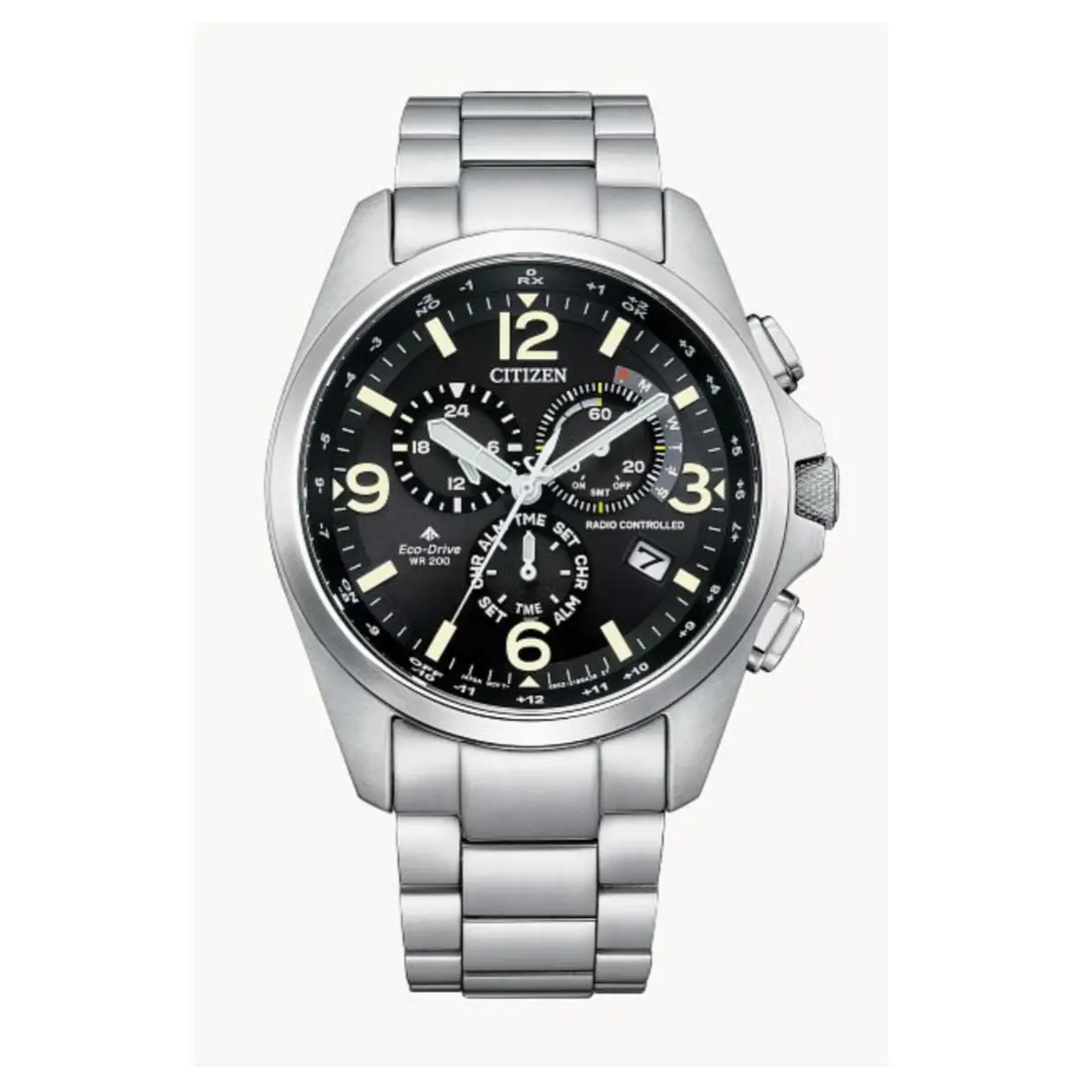 Citizen CB5921-59E Land Chronograph Eco-drive Radio Control Date Men`s Watch