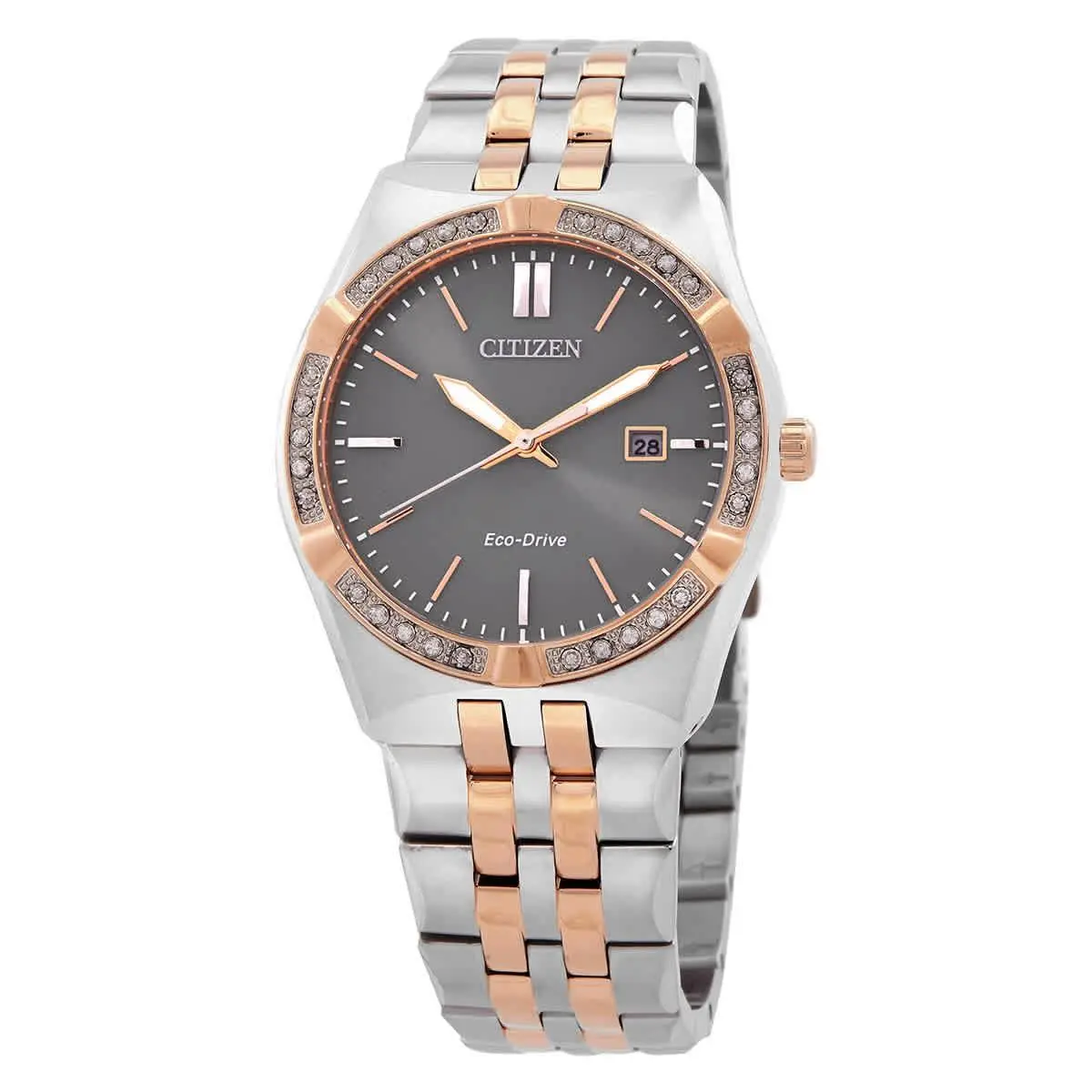 Citizen Corso Diamond Eco-drive Grey Dial Men`s Watch BM7646-55H
