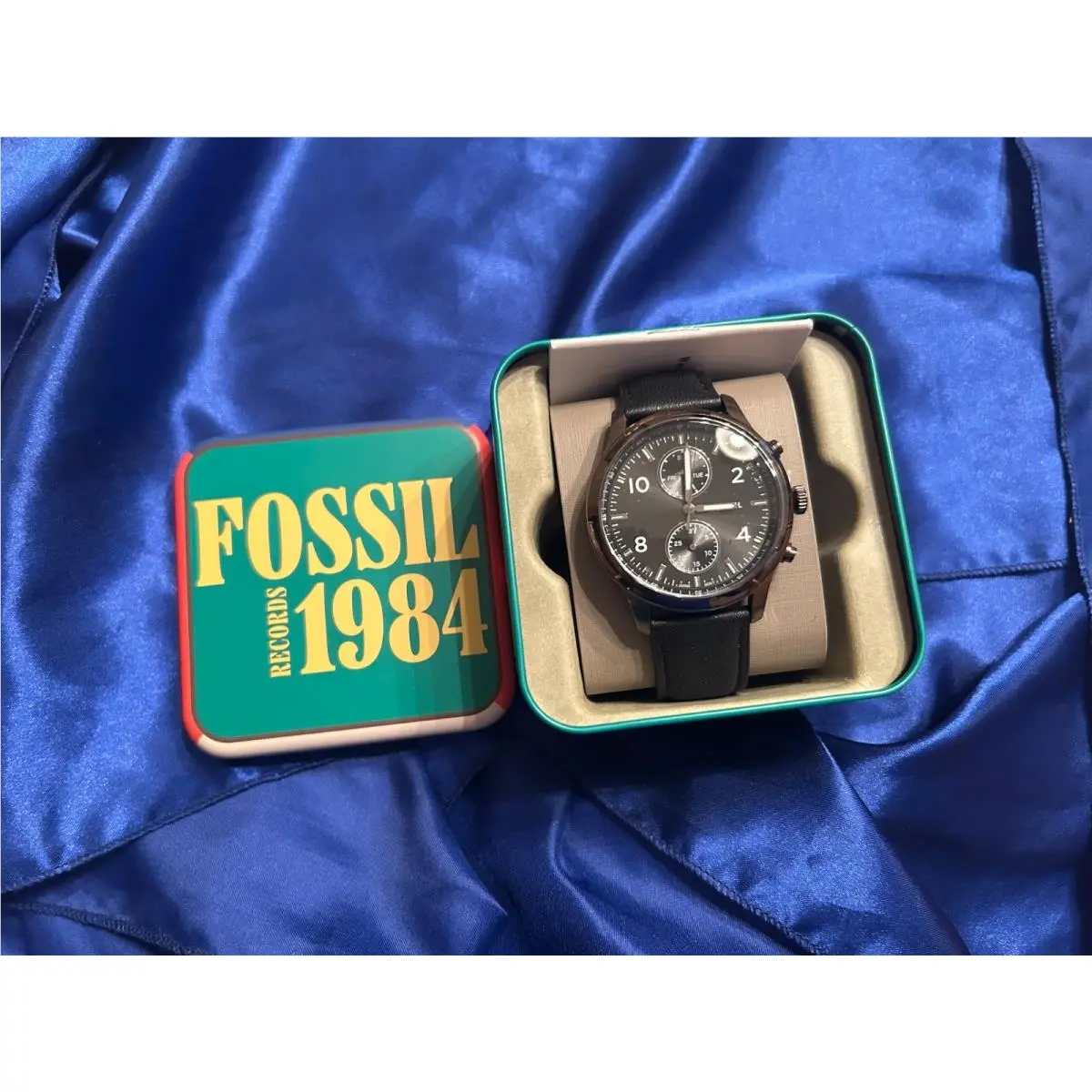 Bennett Multifunction Mens Black Watch with Black Leather Band BQM7089 by Fossil