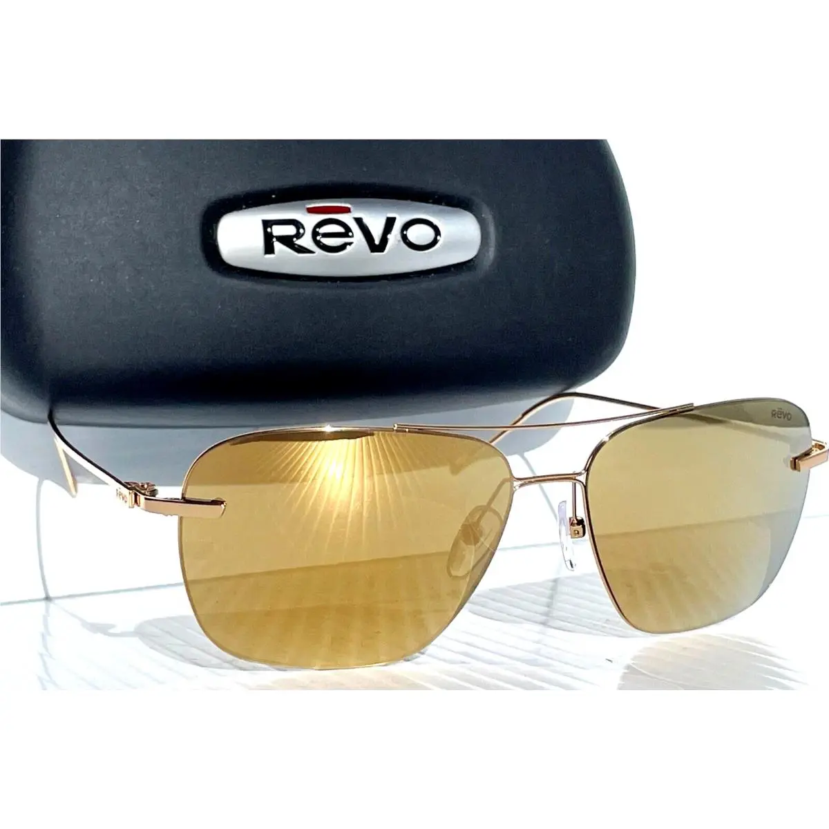 Revo Air 3 Shiny Gold Polarized Champagne Photochromic Lens Sunglass 1209 04 CH