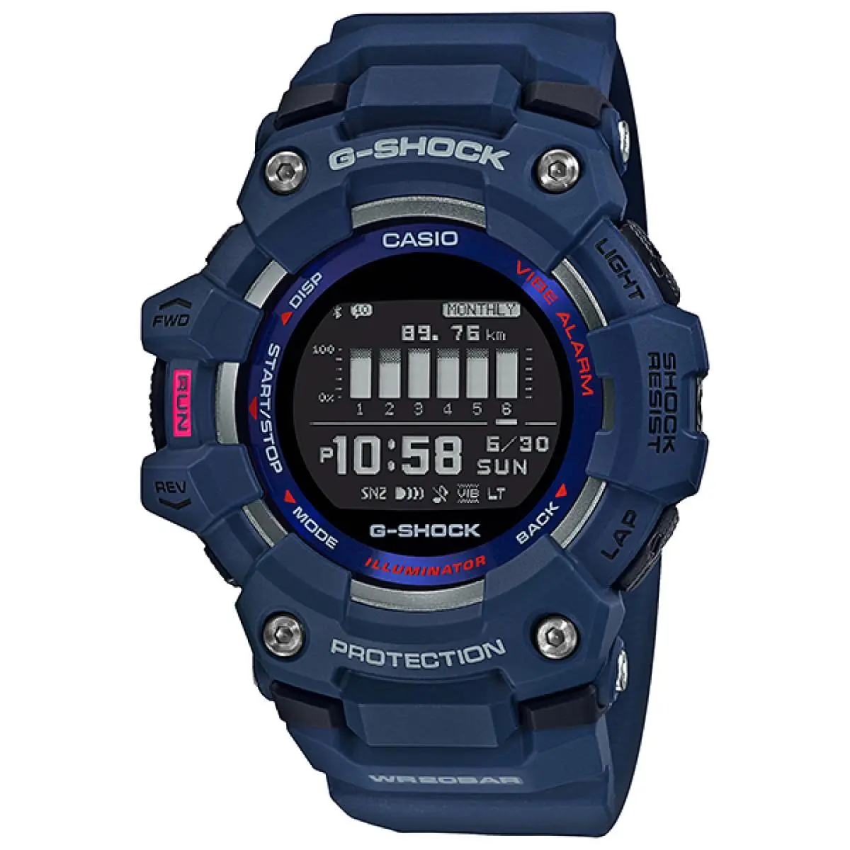 G-shock GBD-100 Series Blue Resin Watch GBD-100-2 by Casio