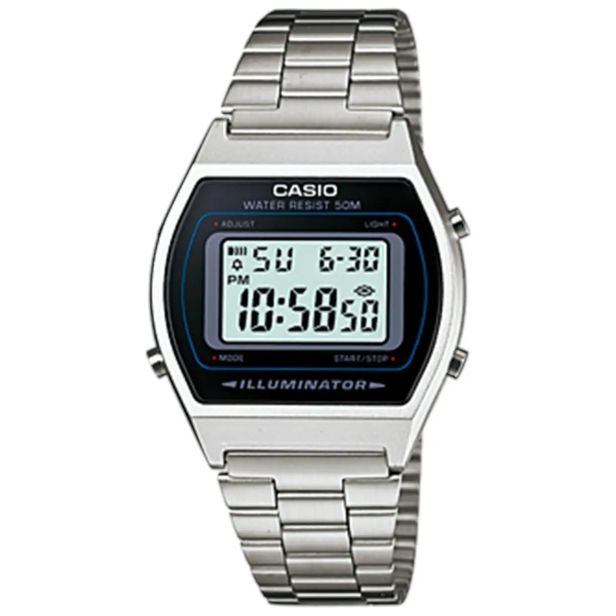Casio B640WD-1A Stainless Steel Alarm Chronograph Men`s Watch