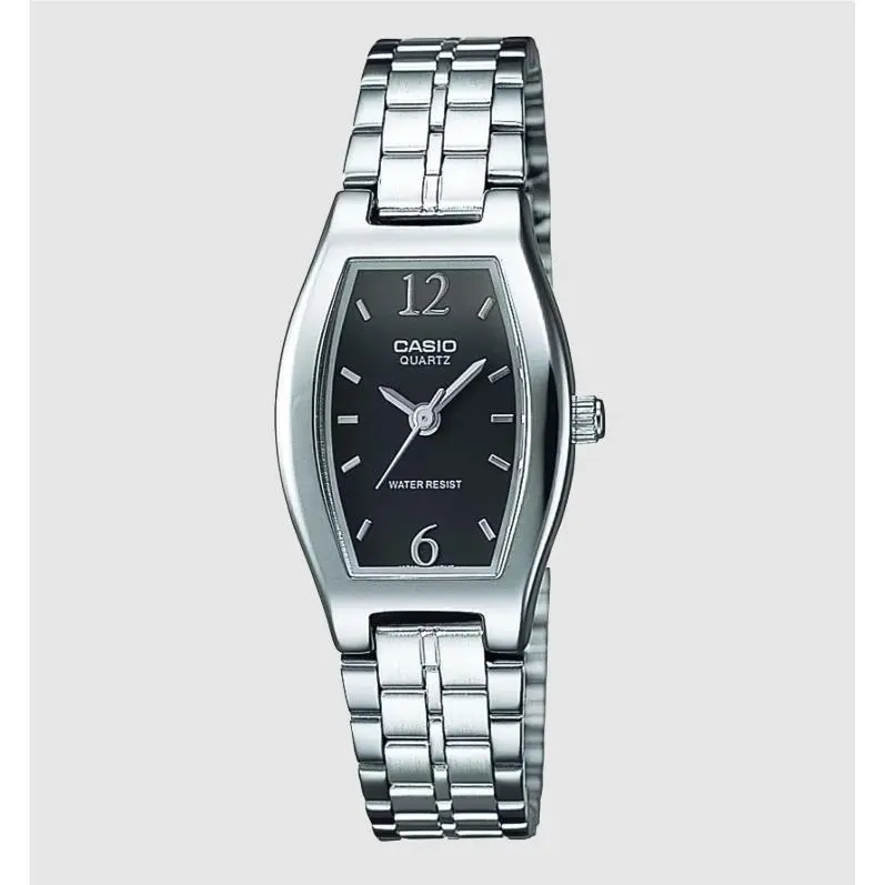 Classic Analog Women’s Watch Black Dial Stainless Steel Band LTP-1254D-1A by Casio