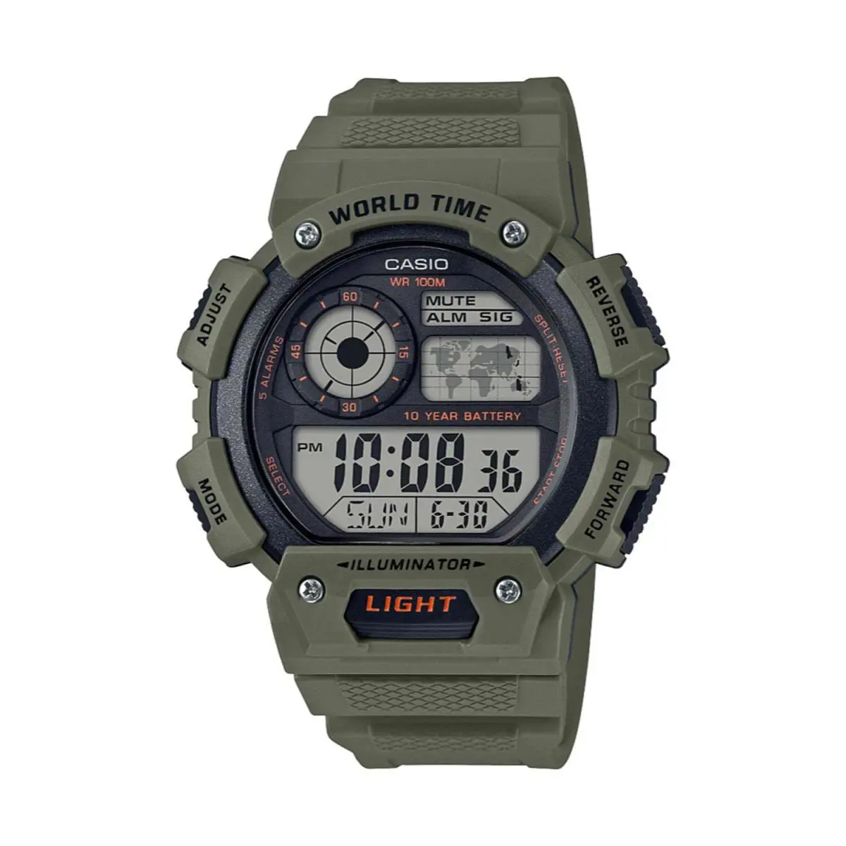 Casio AE1400WH-3A Men`s Digital World Time Watch