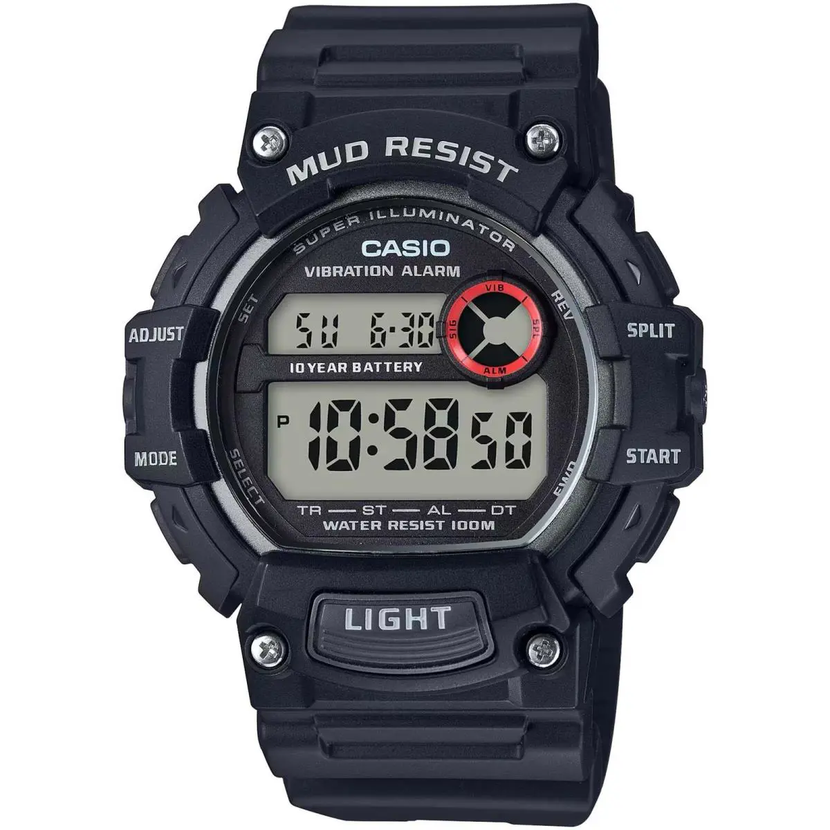 Casio TRT-110H-1AV Mud Resist 10 Year Battery Vibration Alarm Watch
