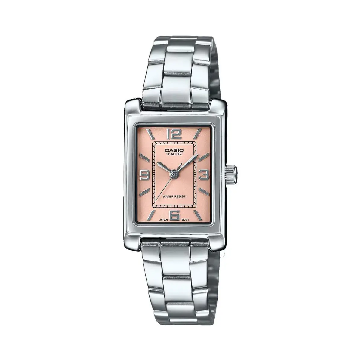 Casio LTP1234DD-4A Women`s Tonneau Standard Stainless Steel Pink Dial Watch