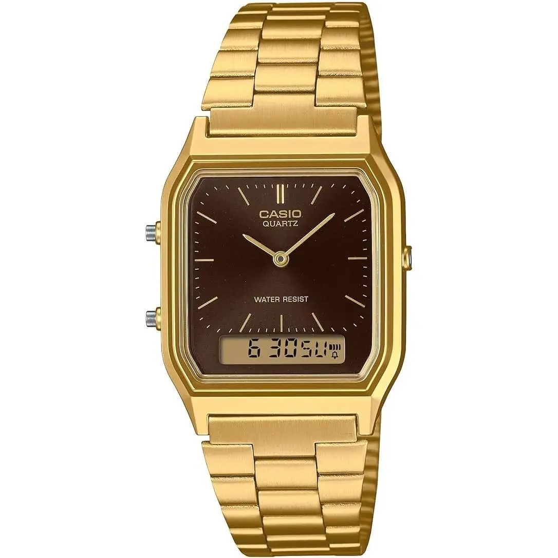 AQ-230GA-5A Unisex Watch Analog/digital Display Gold-toned by Casio