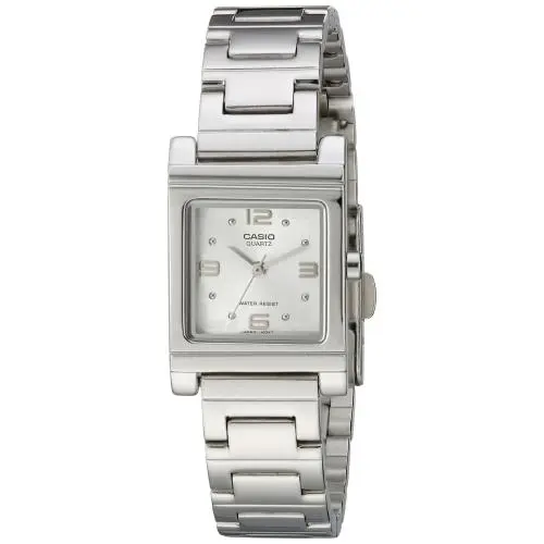Women`s LTP1237D-7A Silver-tone Shell White Dial Watch by Casio