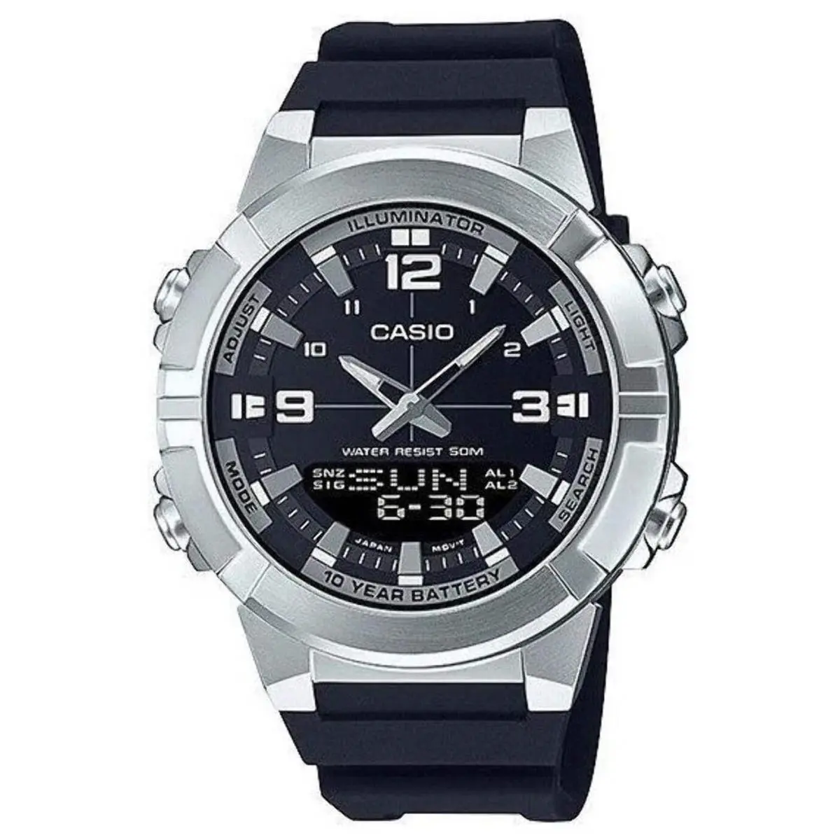 Men`s  Ana-digi Resin Band Watch AMW870 AMW-870-1A by Casio