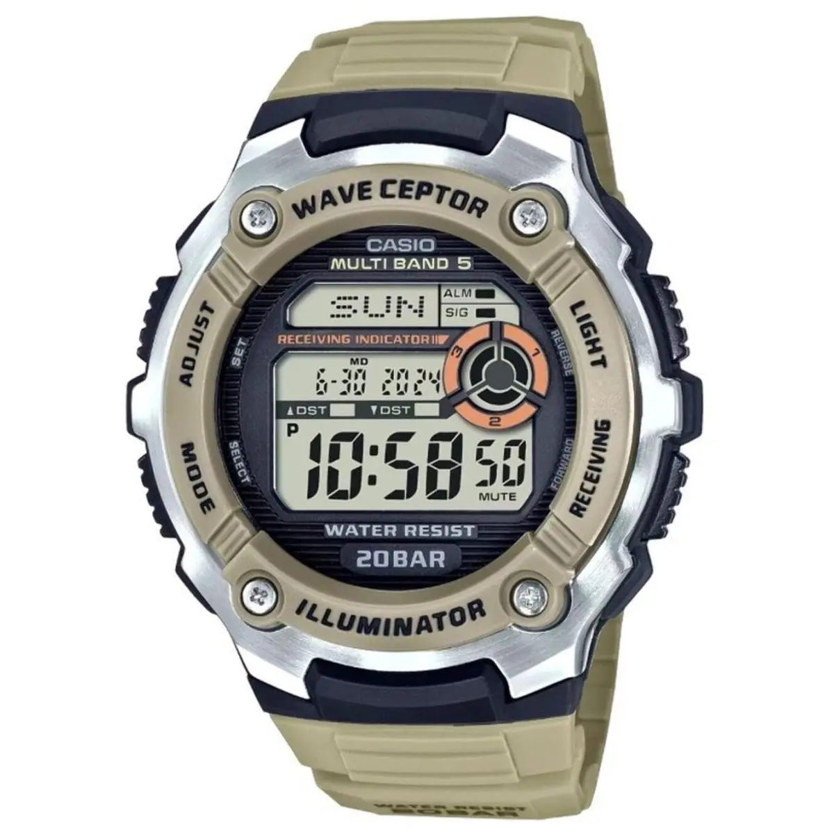 Casio WV200R-5A Men`s Wave Ceptor Atomic Watch Beige