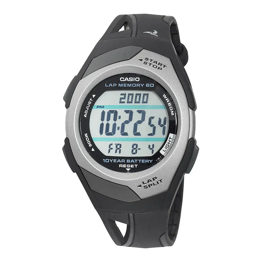 Casio Women`s Runner Eco Friendly Digital Black Resin Band 35mm Watch STR300C-1V