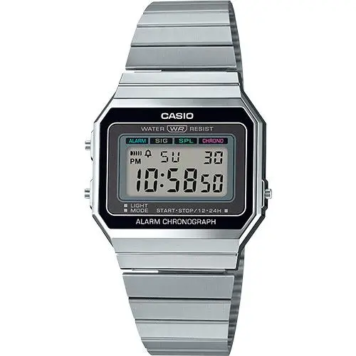 Men`s Quartz Alarm Chronograph Vintage Style 35mm Digital Watch A700W-1A by Casio