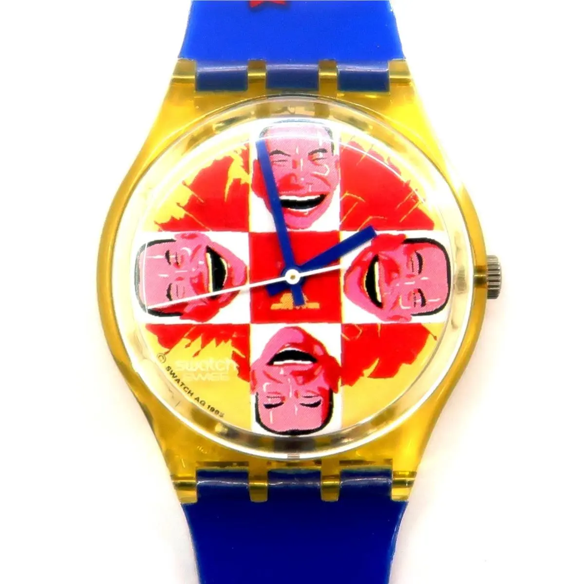 Swatch Watch Wild Laugh GJ117 by Yue Min Jun with Case and Papers 1996