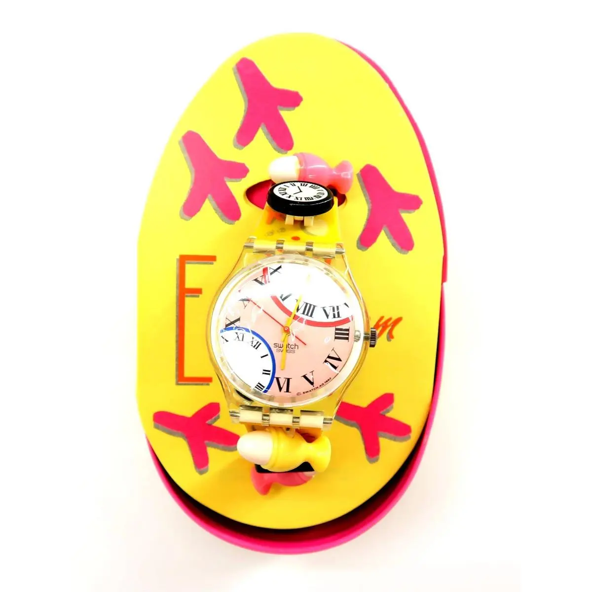 Swatch Watch Eggs Dream GZ128 Limited Edition Set in Metal Egg 1992 Numbered