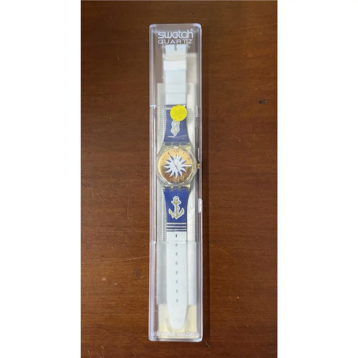 1991 Swatch Swiss Made GK140-Blue Anchorage Old Stock Case