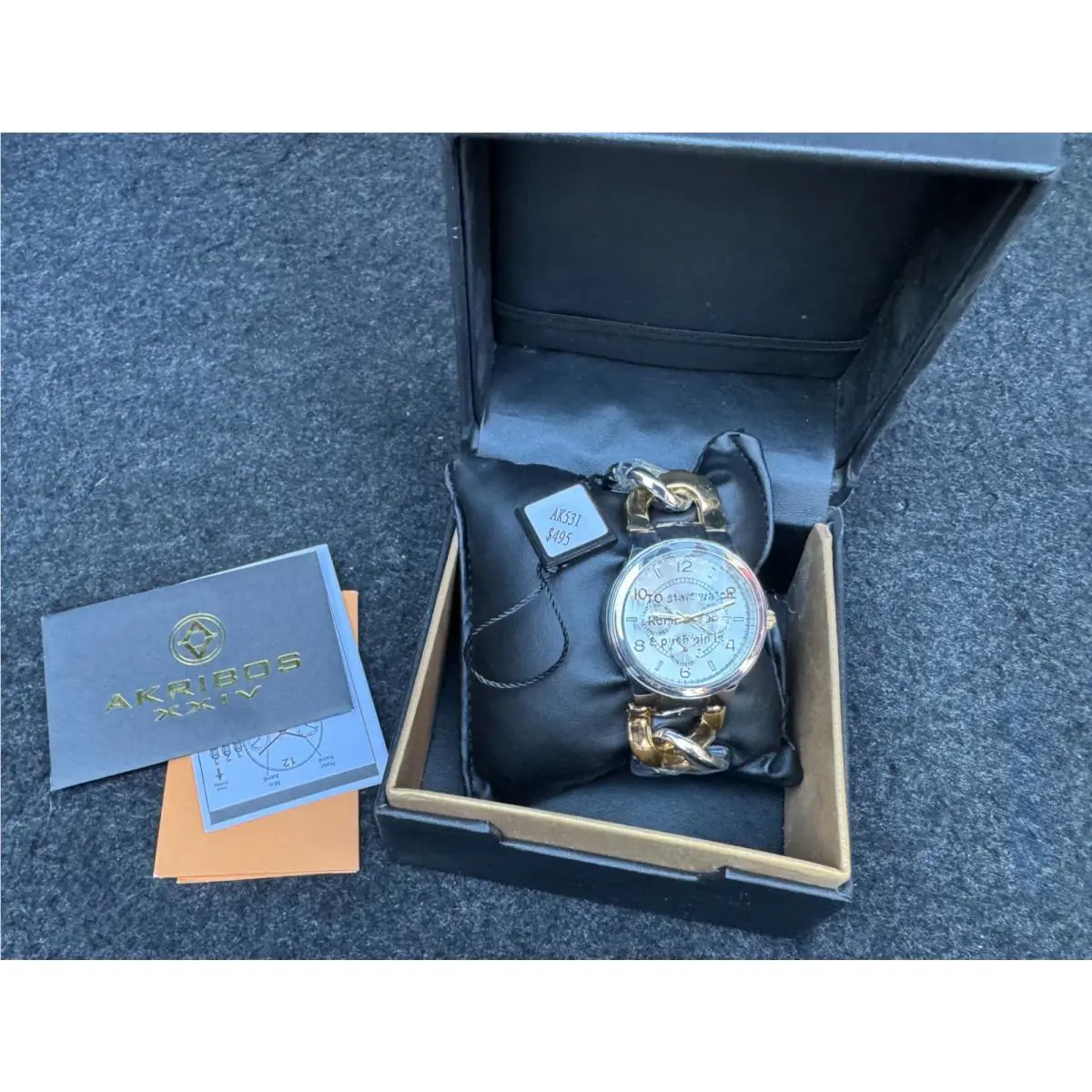 Akribos Xxiv Mens Watch AK531 Gold