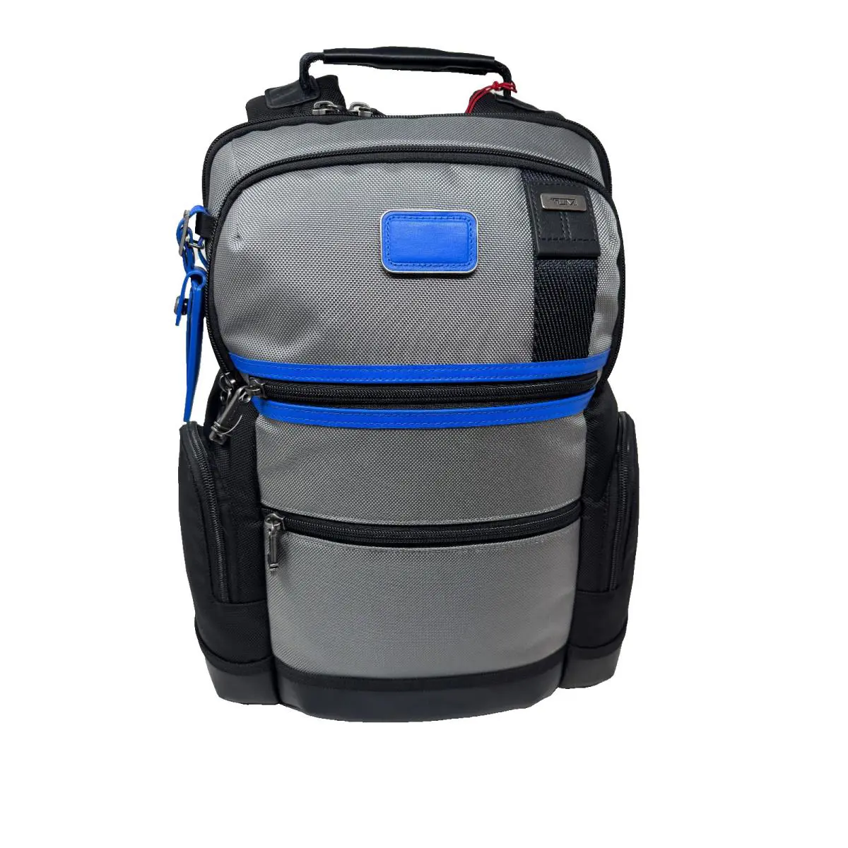 Tumi 02223681DGBO Parrish Laptop Backpack Ballistic Nylon Leather Grey Blue