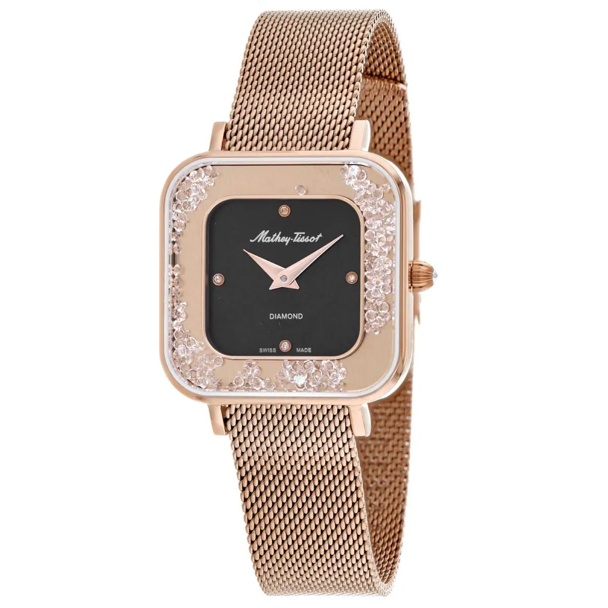 Mathey Tissot Women`s Gemina Black Dial Watch - D984SPN