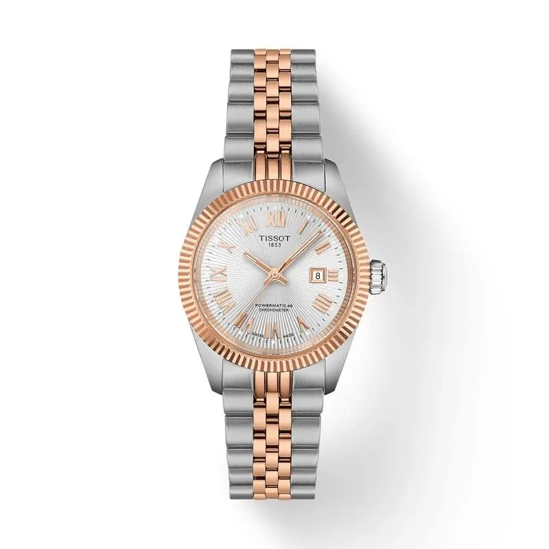Tissot Ballade 30mm Two Tone Watch T156.208.22.033.00 - Dial: Rose, Silver, Band: Silver, Bezel: Rose