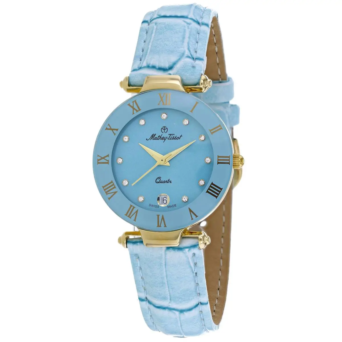 Mathey Tissot Women`s Coupole Blue Dial Watch - K231F
