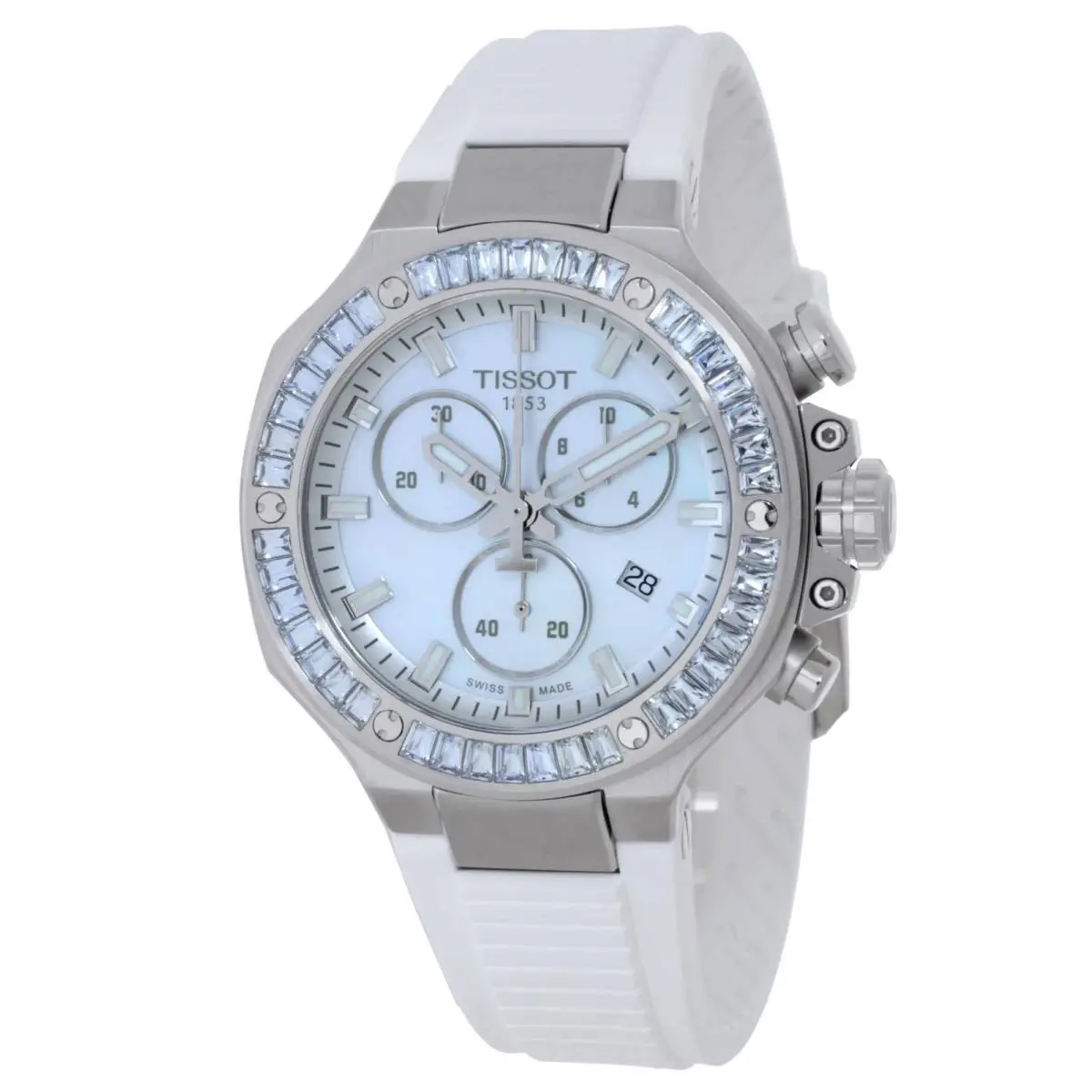 T-race Chronograph Quartz White Mop Dial Watch T1418179711100 by Tissot